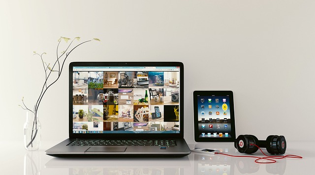 beginner-friendly technology tutorial workspace with laptop monitor and smart home devices